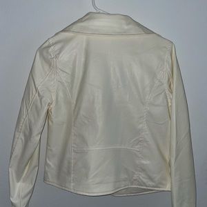 white leather jacket